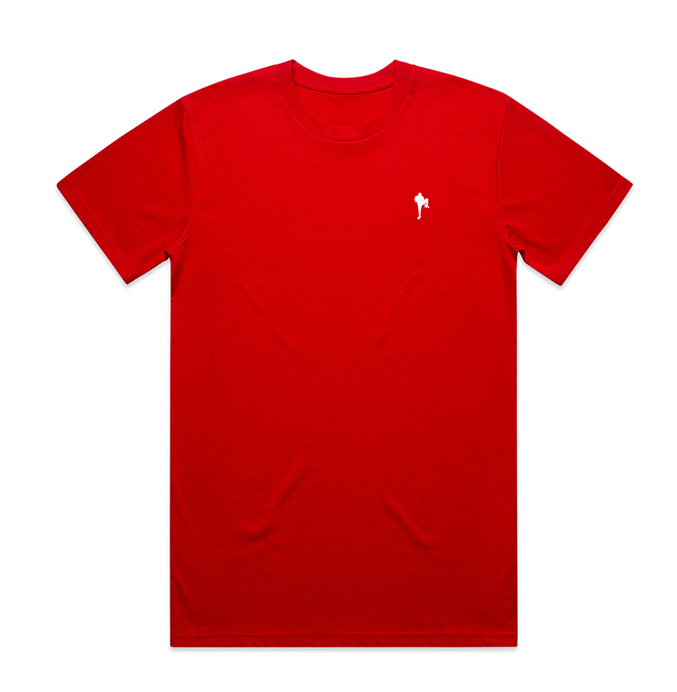 Leg Logo Tee - Red & White