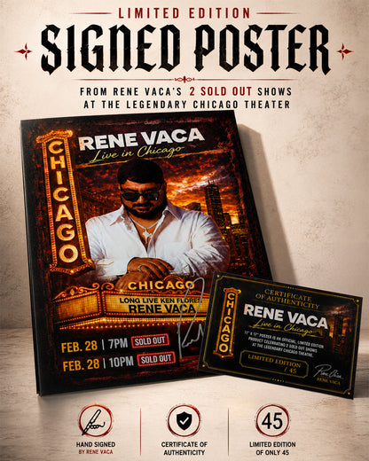 Rene Vaca Chicago Theater Poster (Signed & Numbered Limited Edition)